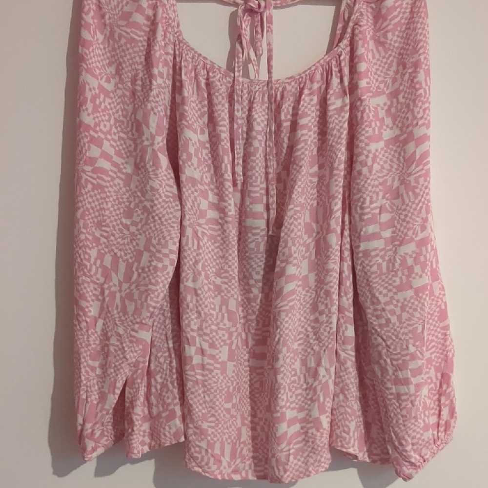 Pink Patterned Women's Top